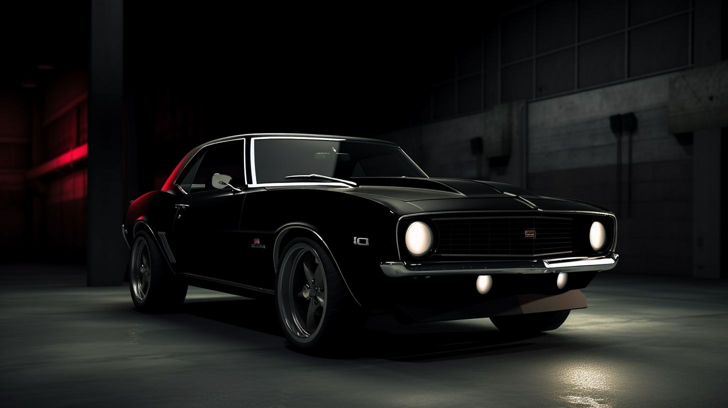 A classic black 1966 Chevrolet Camaro