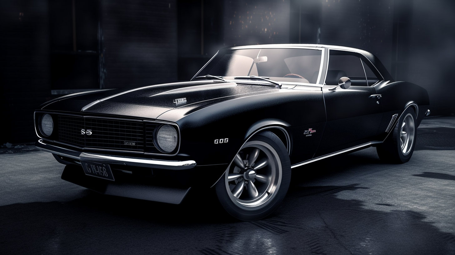 A classic black 1966 Chevrolet Camaro