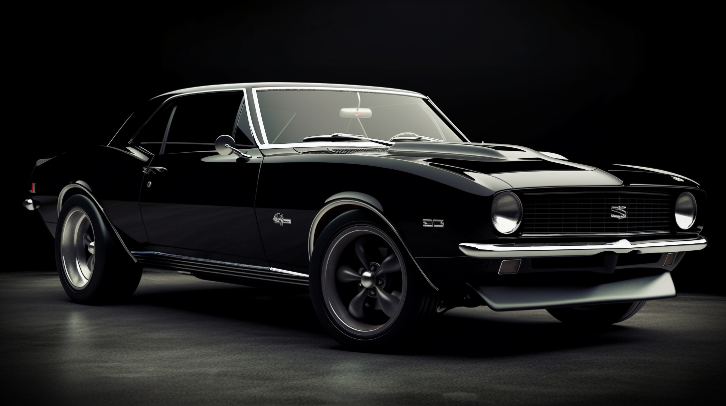A classic black 1966 Chevrolet Camaro