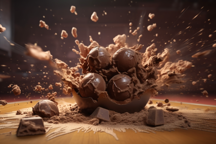 An explosion of chocolate