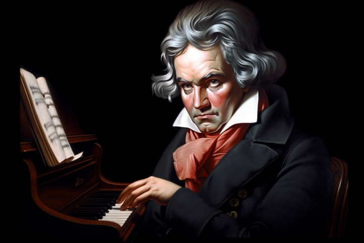 Beethoven at a piano