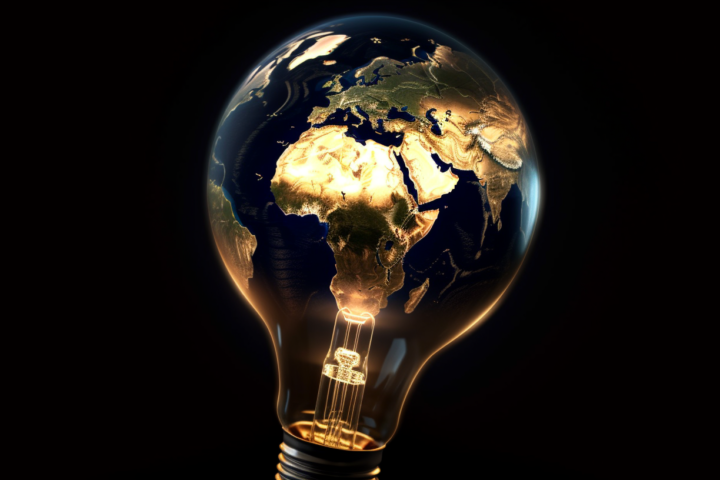 A lightbulb earth for Earth Hour