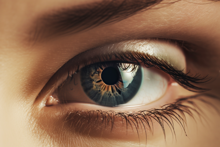 A closeup of a human eye