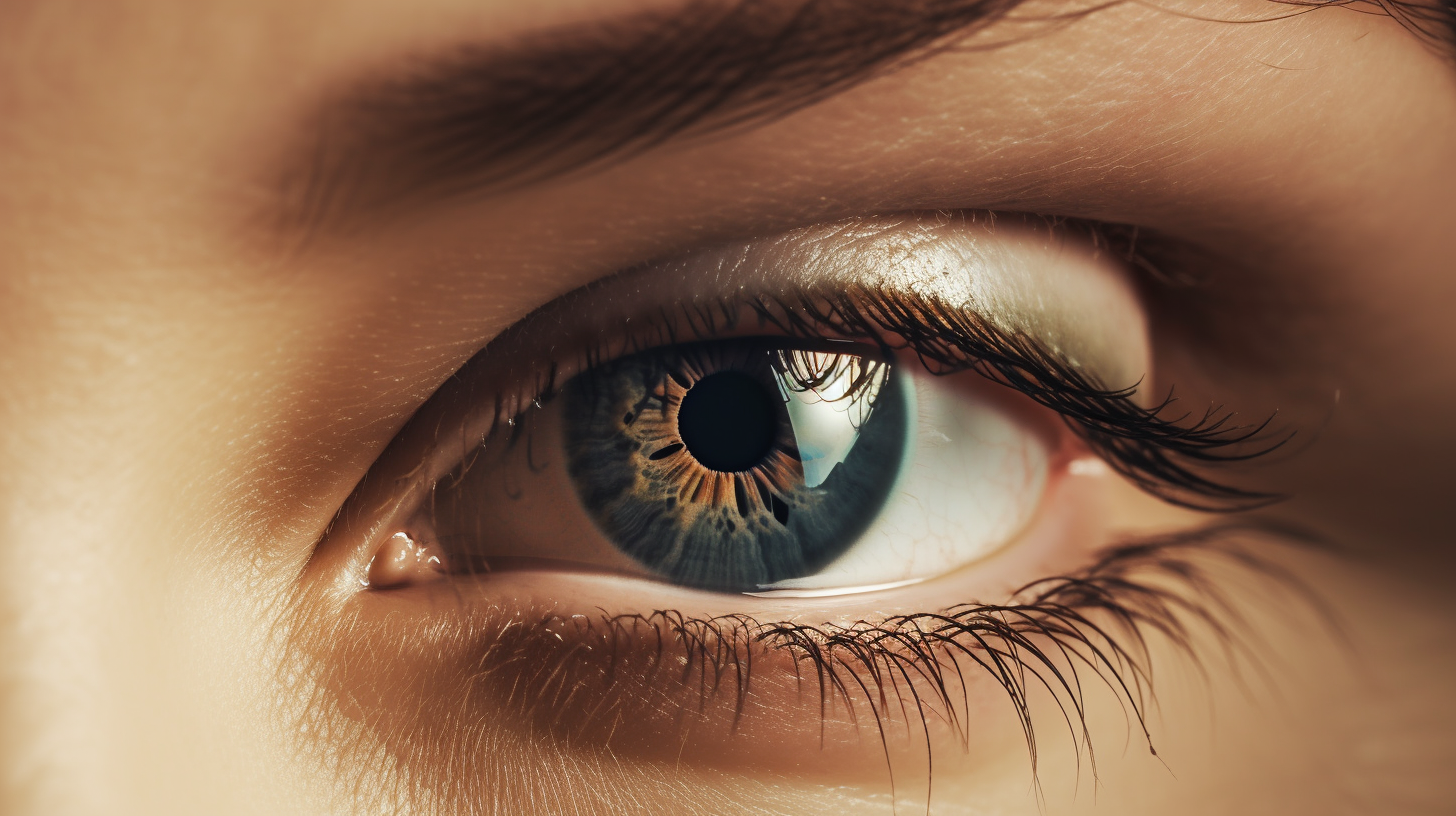 A closeup of a human eye