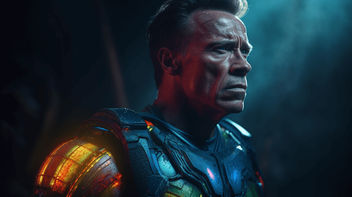 Arnold Schwarzenegger on the cover on a new movie