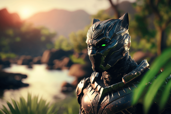 A photo of the black panther