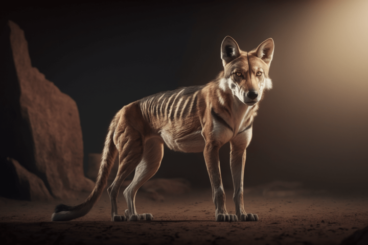 A Tasmanian tiger