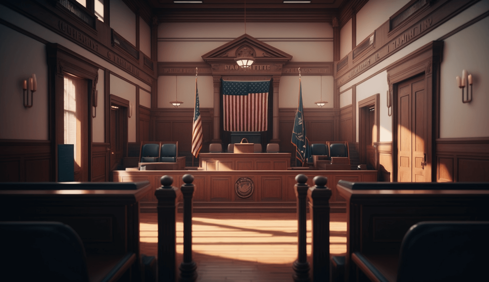 A photo of an empty court in america