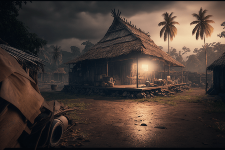 A photo of a rainy day in indonesia