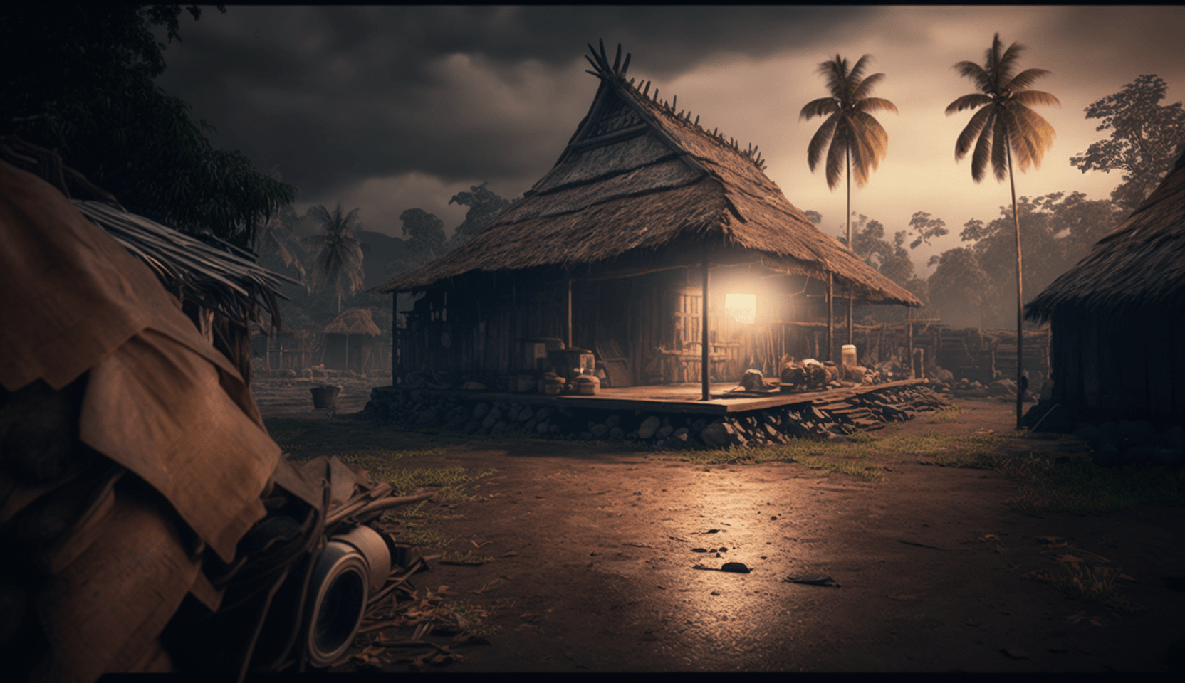 A photo of a rainy day in indonesia