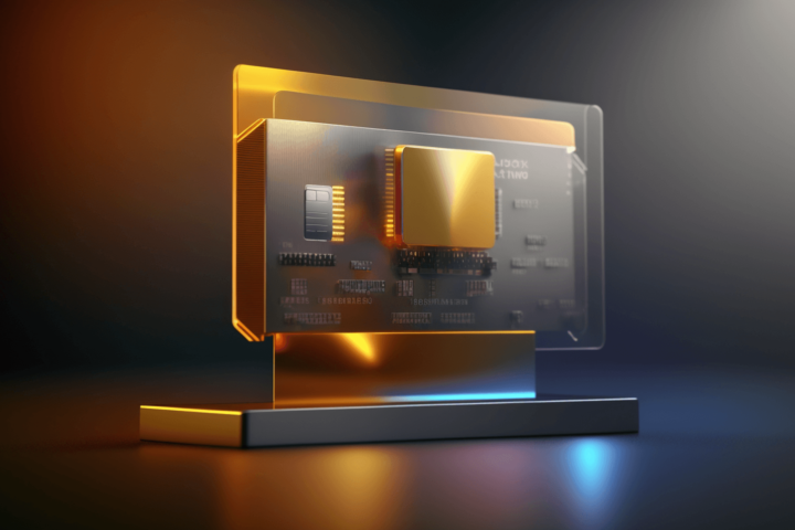 a photo of an electric credit card technology skimmer