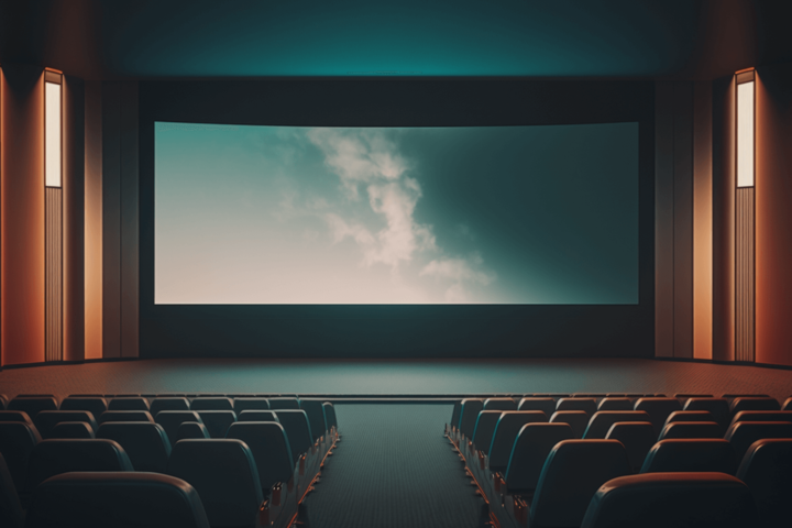 An empty movie theatre