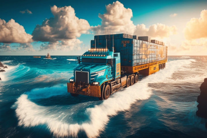 A cargo transportation ship