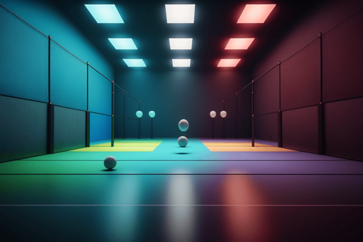 Empty volleyball court