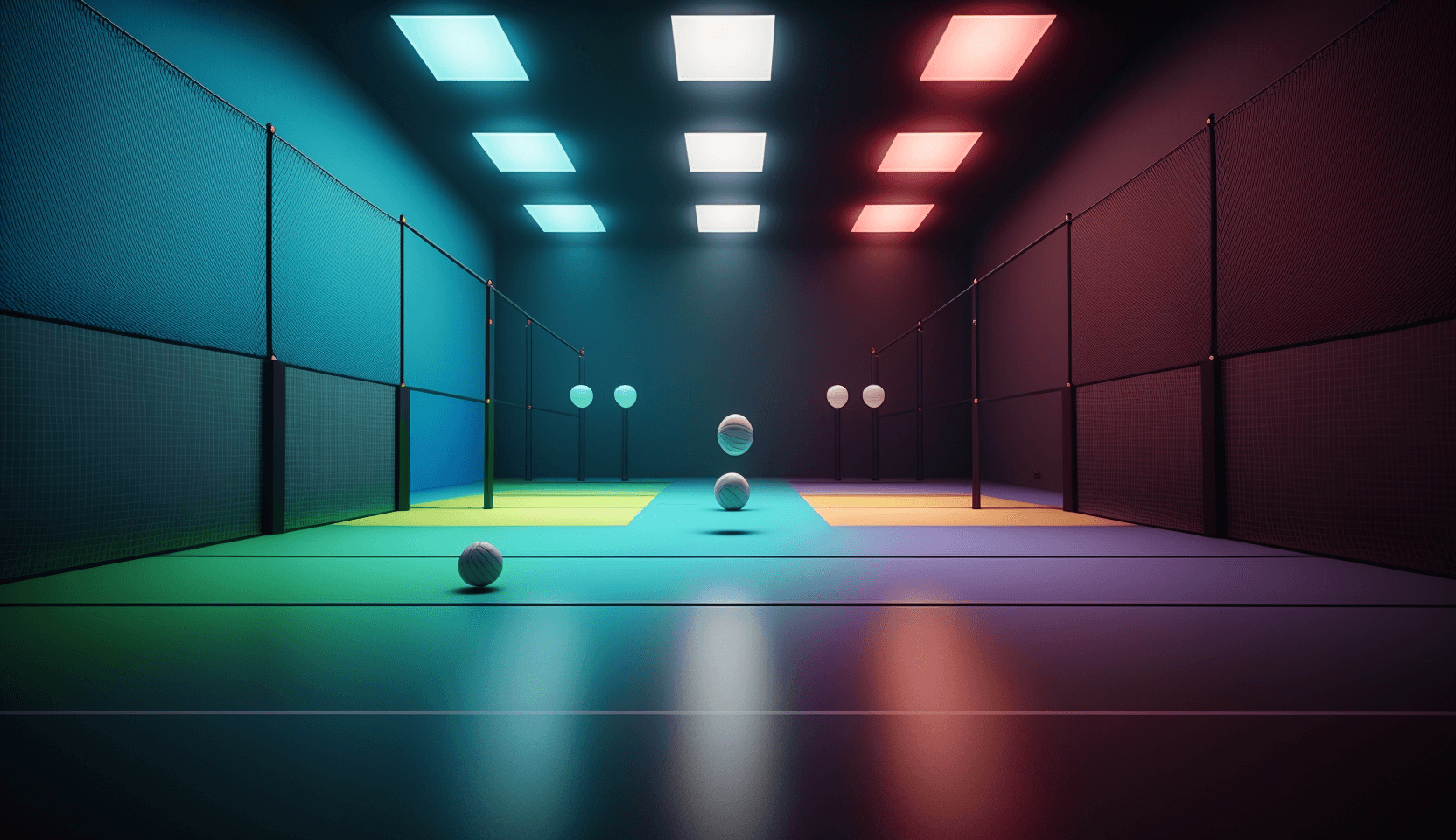 Empty volleyball court