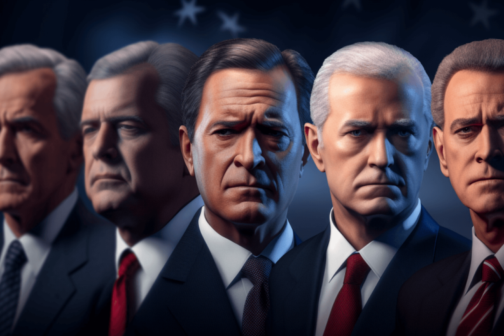 A photo of presidential candidates in USA