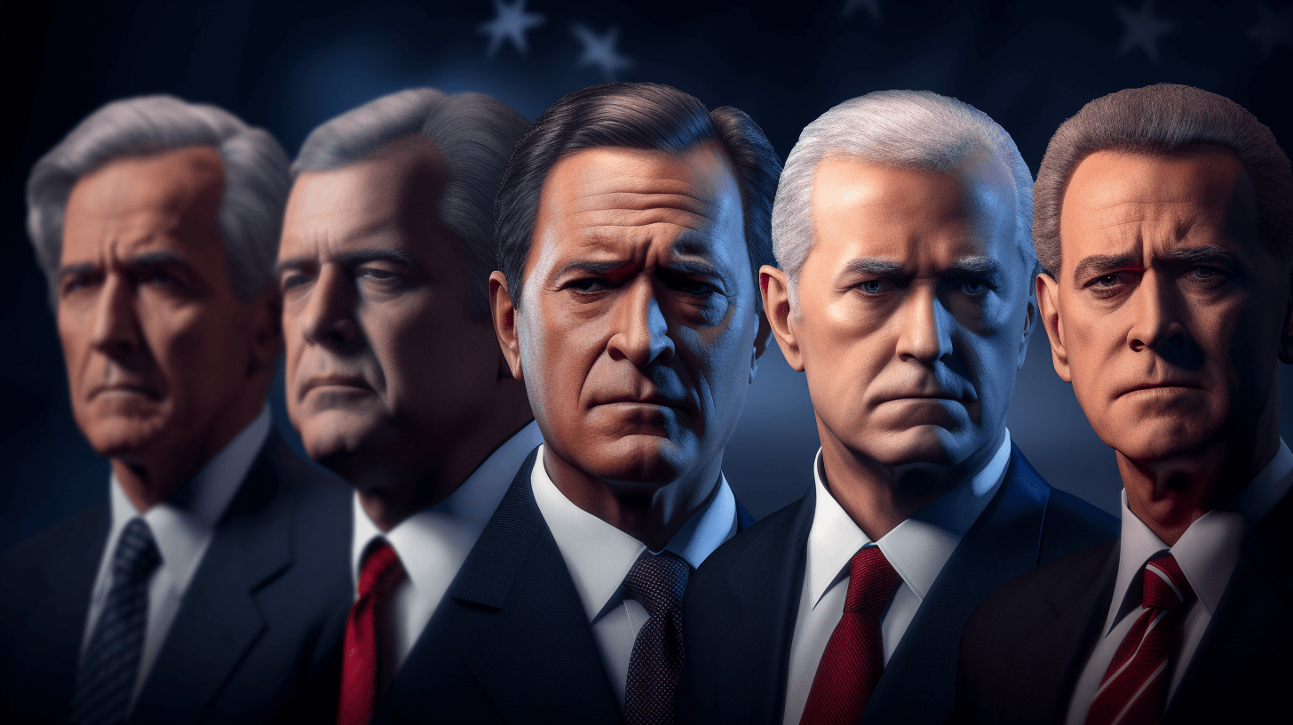 A photo of presidential candidates in USA