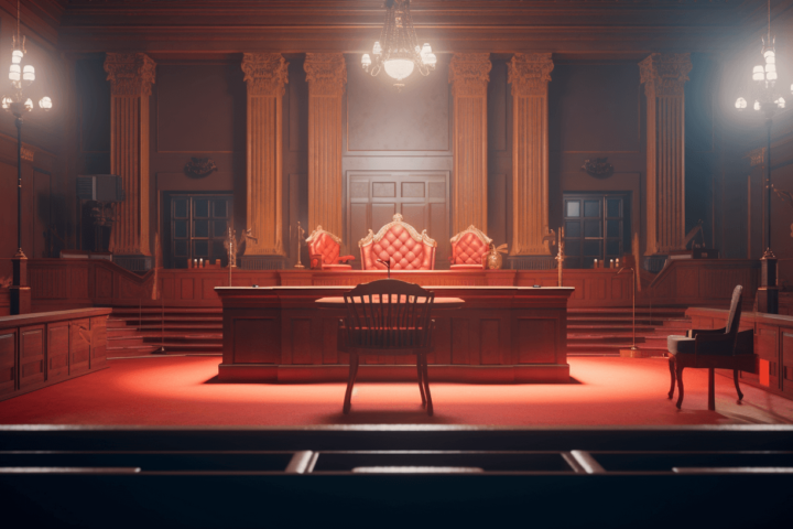 Empty Court room in Hawaii