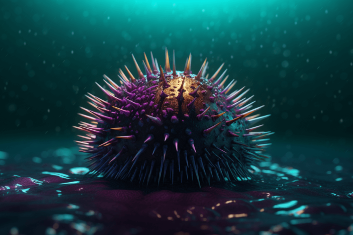 a sea urchin in the Caribbean Sea