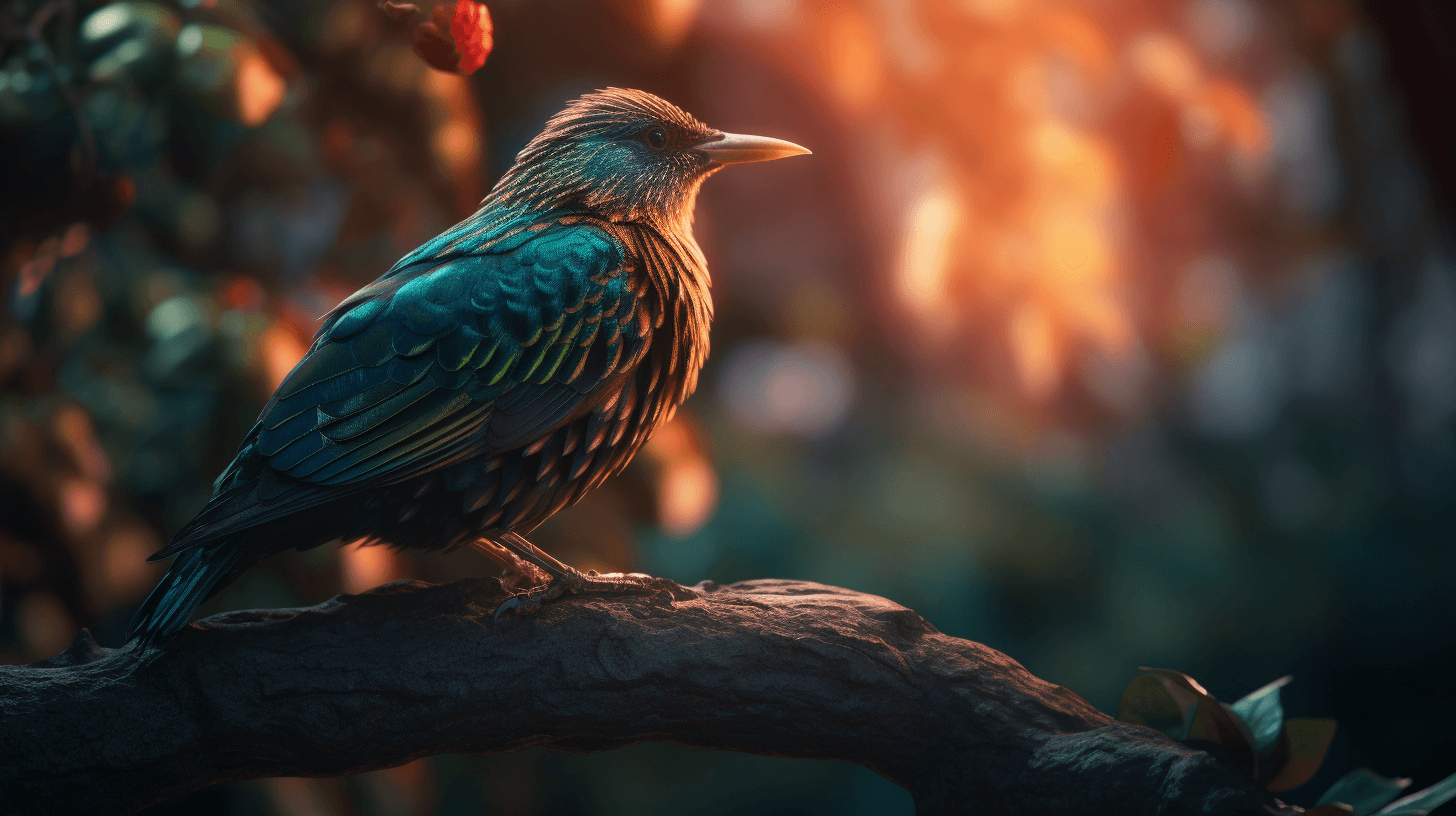 A bird sitting on a tree