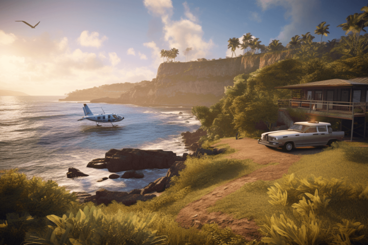 A lanscape in hawaii