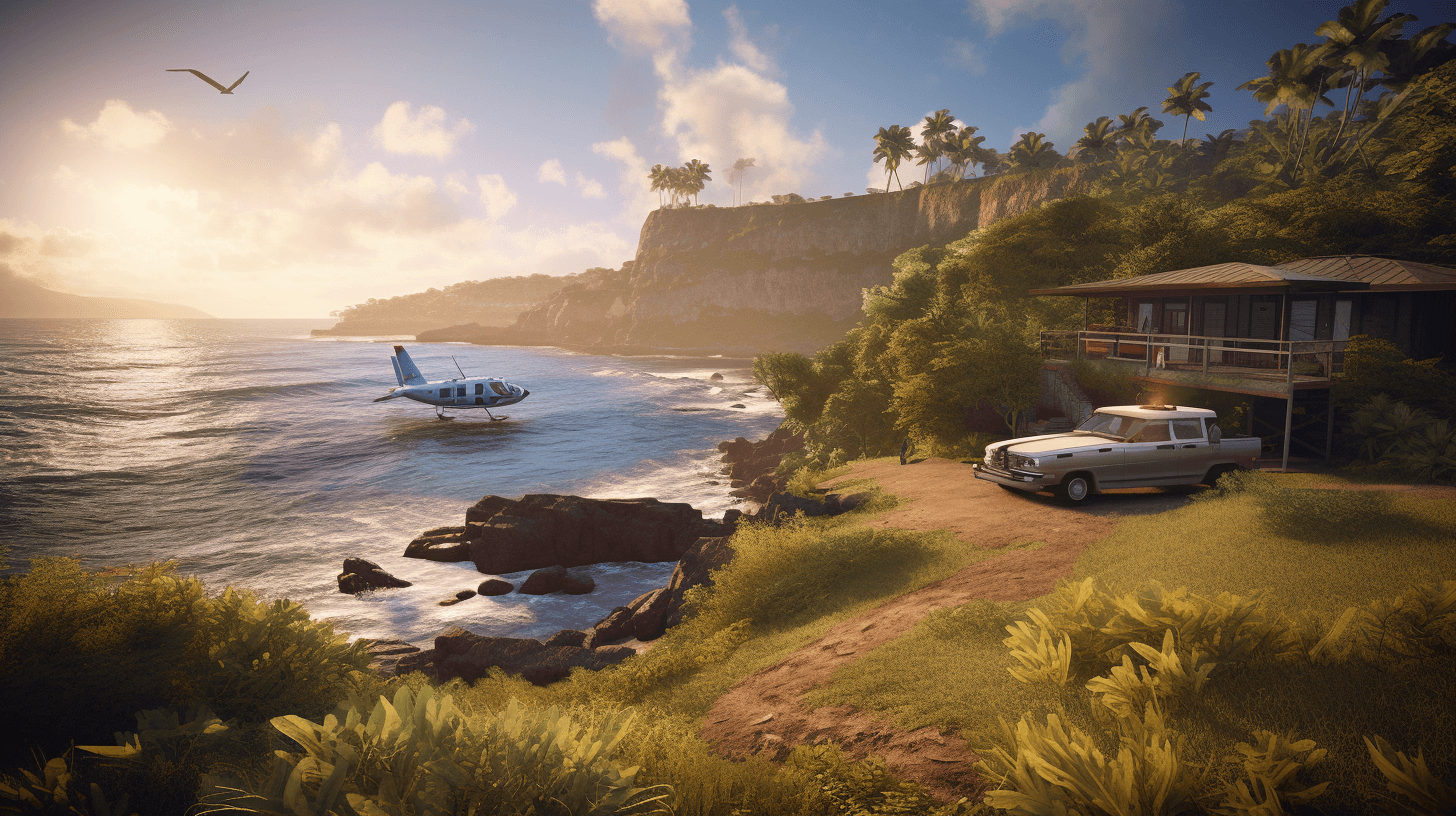 A lanscape in hawaii