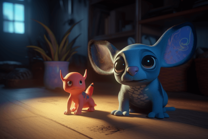 a action figure of lilo and stich character