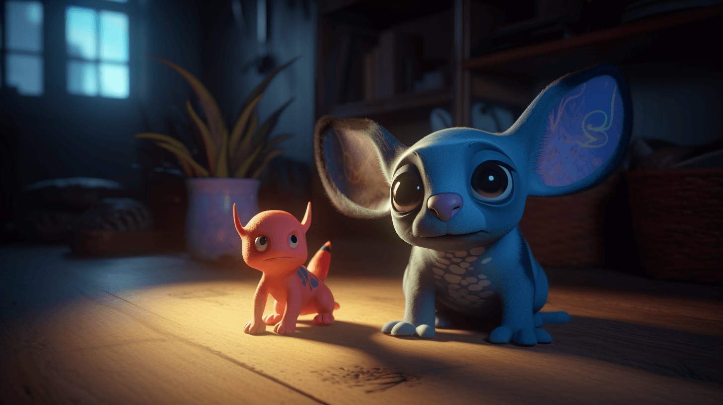 a action figure of lilo and stich character