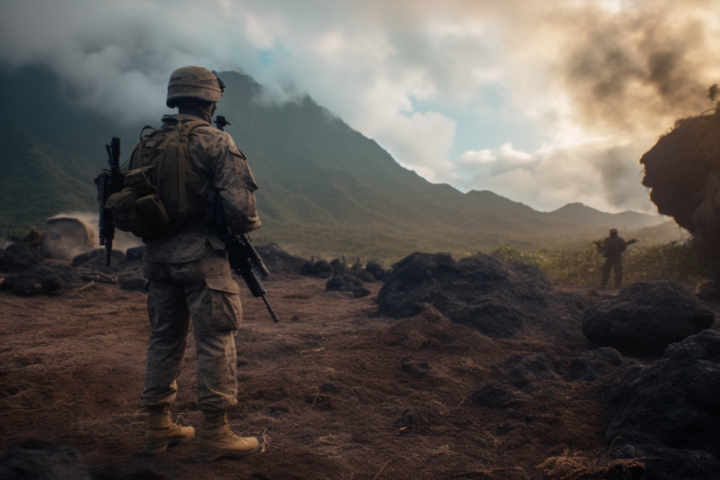 A photo of the marine corps in Hawaii