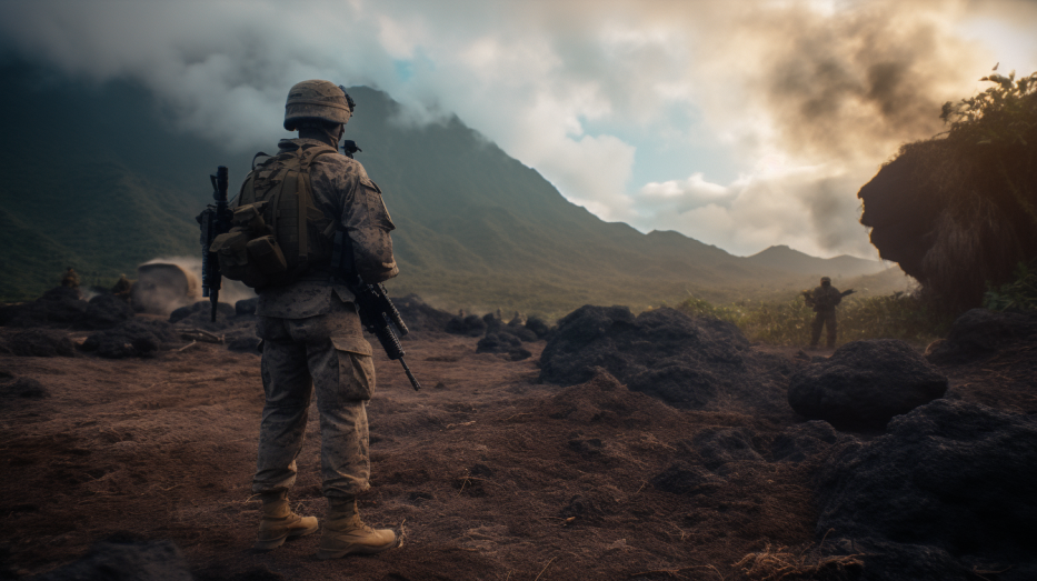 A photo of the marine corps in Hawaii