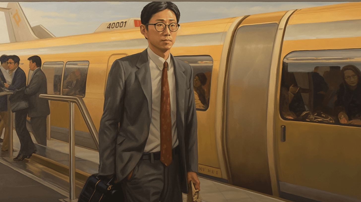 fumio kishida leaving the airport in japan