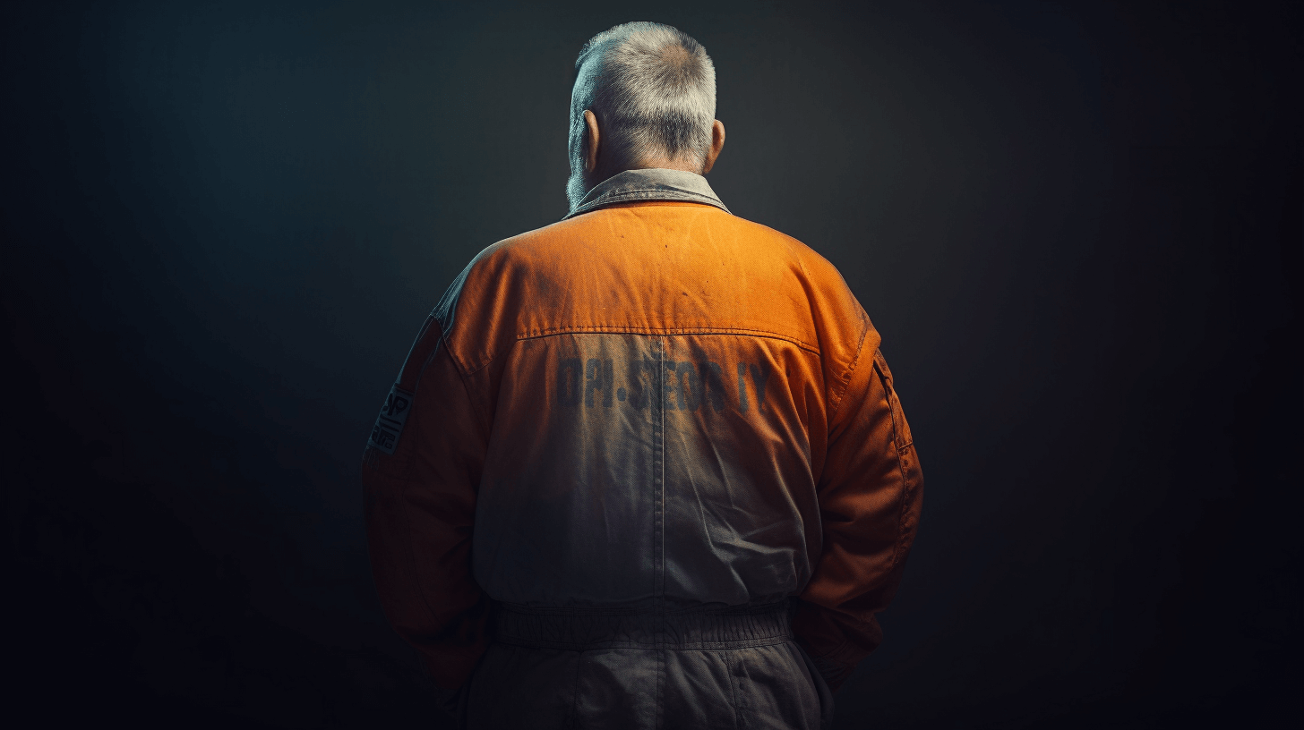 An old man in a yellow jumpsuit