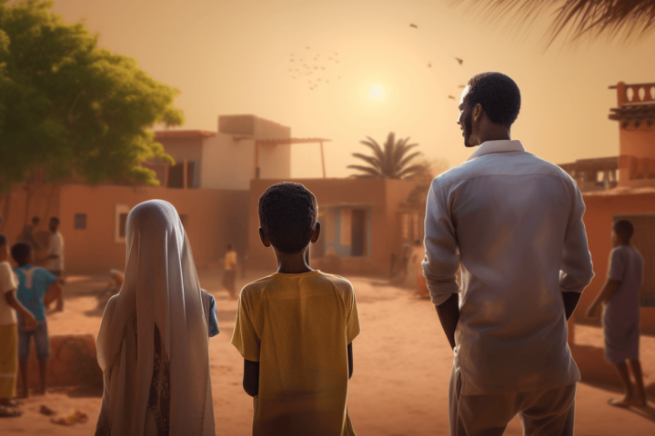 residents in Sudan, a family in Sudan