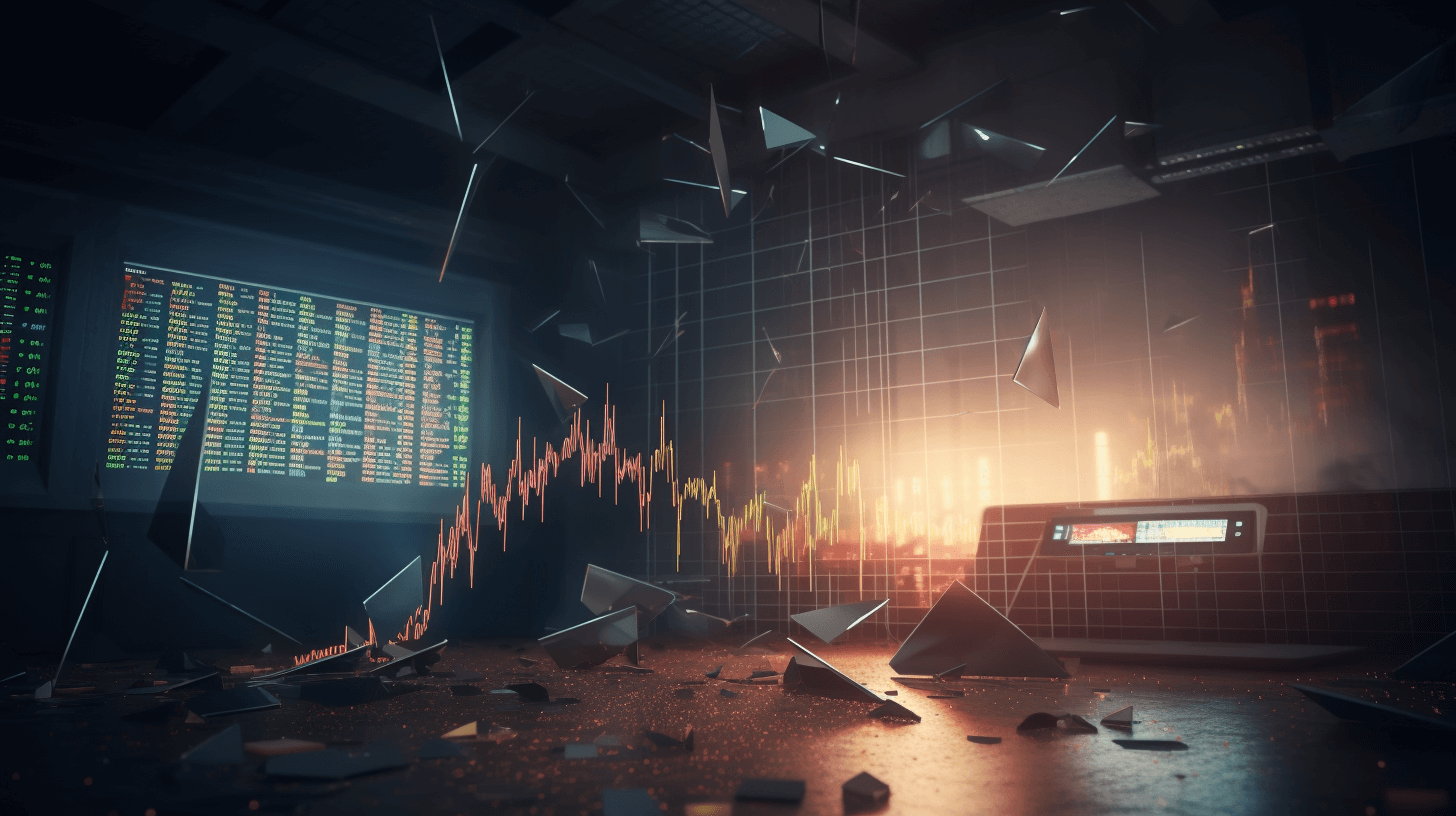 Stock market chart editorial