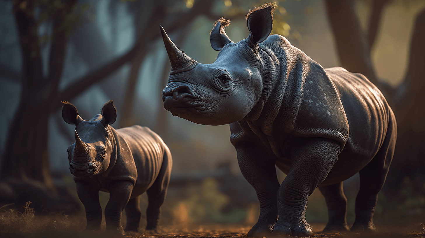 A eastern black rhino