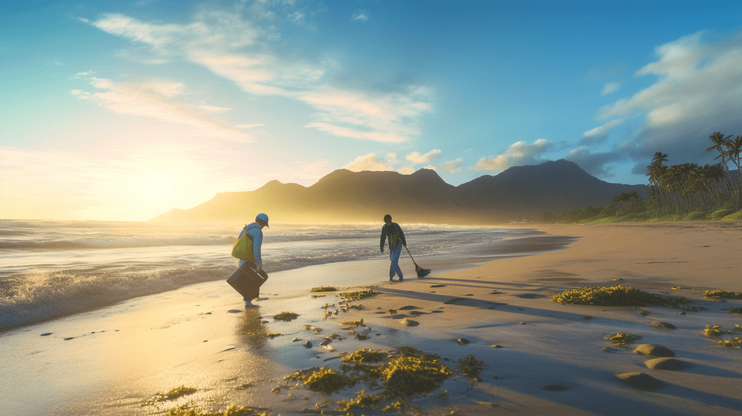 beach clean up in hawaii