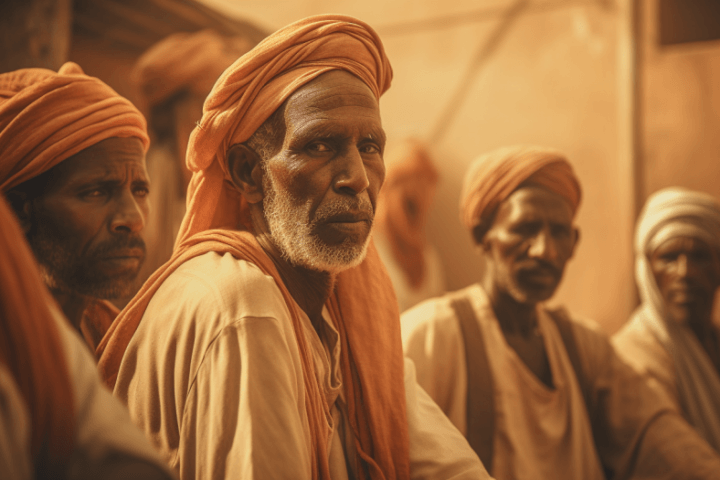 A photo of Sudanese residents