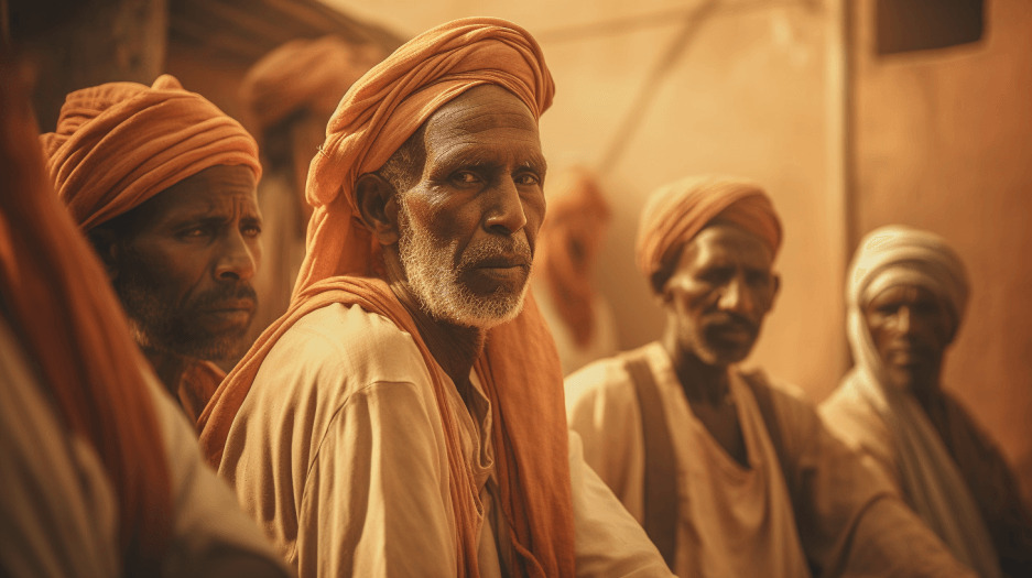 A photo of Sudanese residents