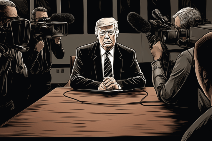 Trump at a press conference