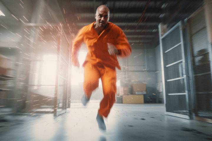 an inmate breaking out of jail
