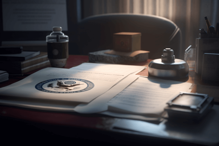 A photo of secret documents