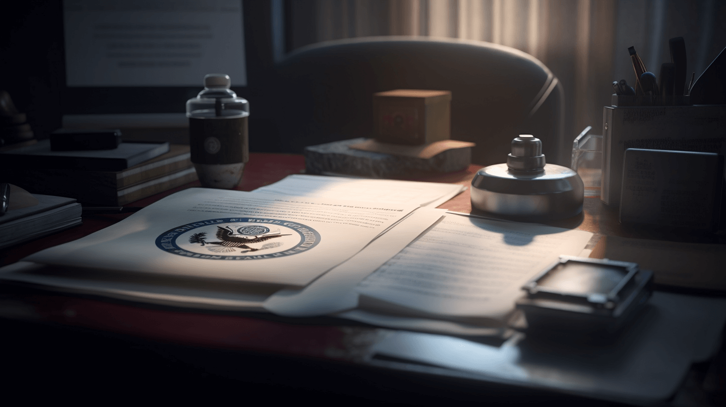 A photo of secret documents