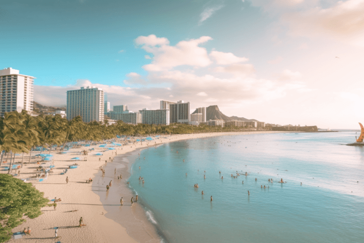 a beach in Waikiki