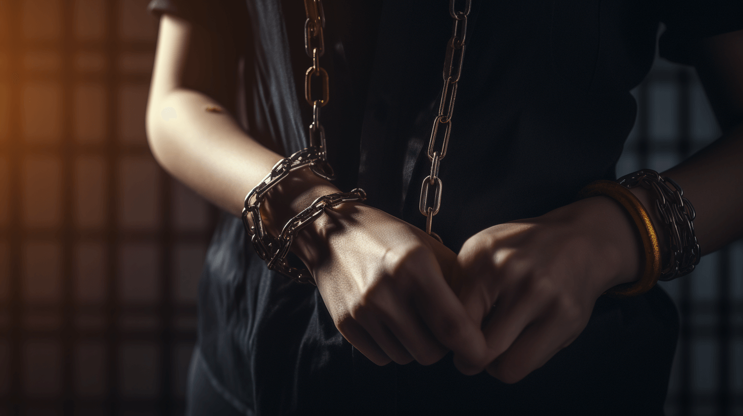 woman in handcuffs