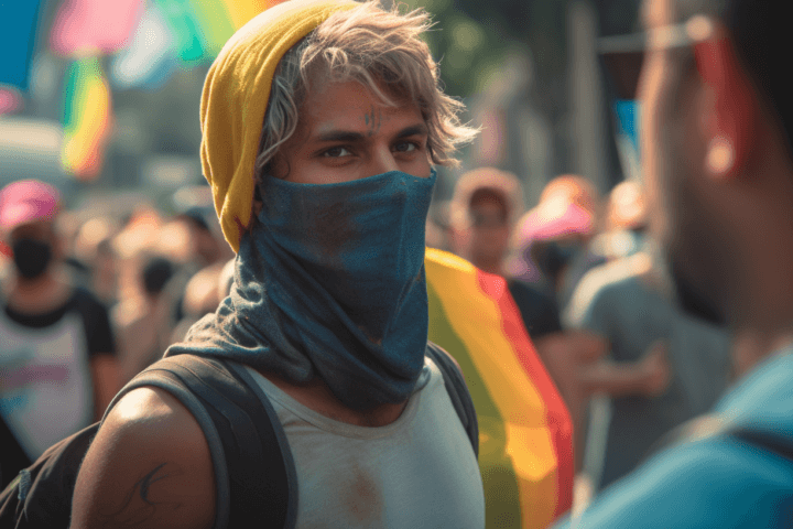 A protest in hollywood