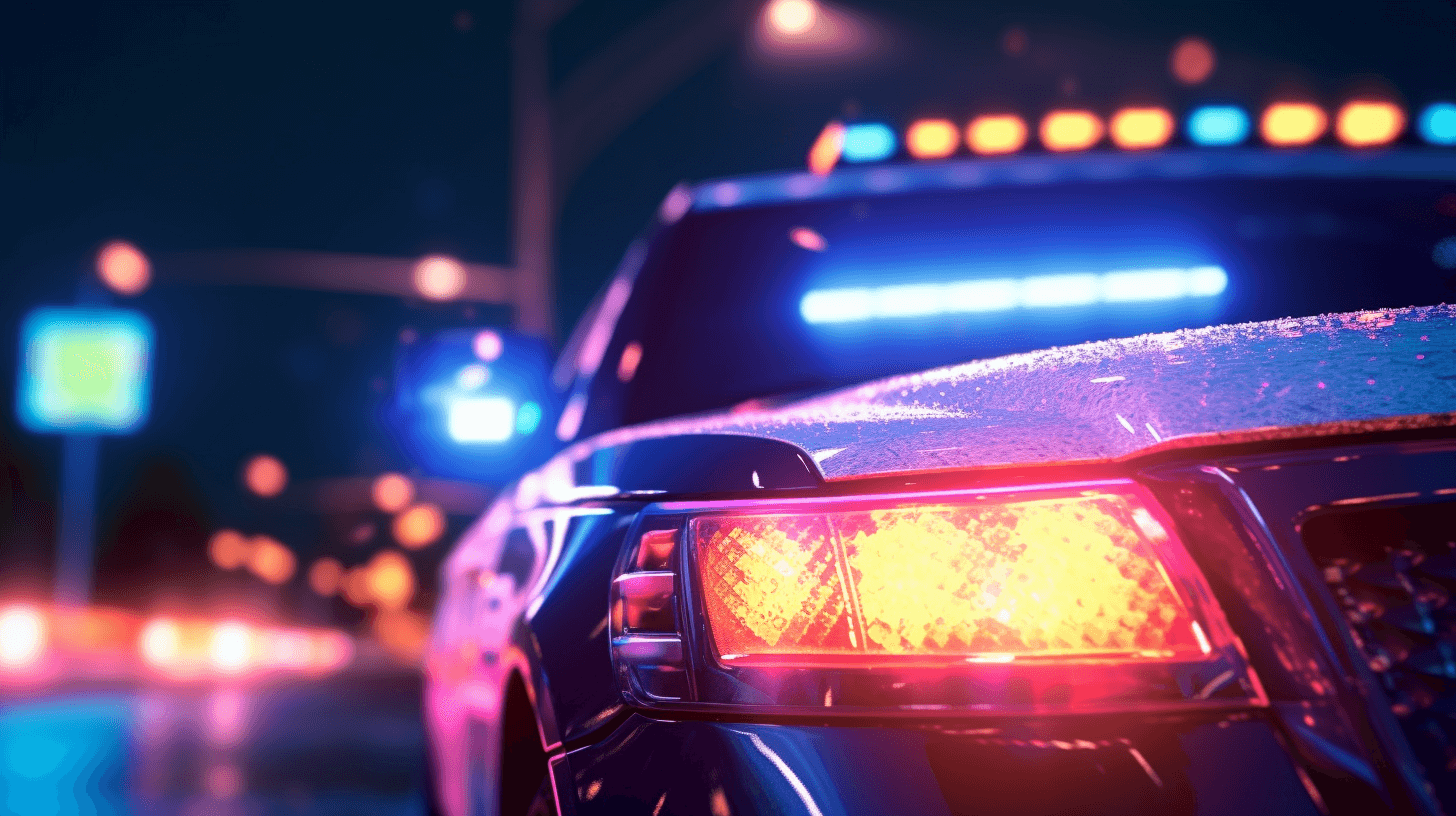 police car lights